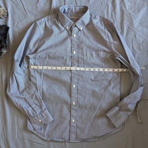 Everlane S Air Oxford in Black/White Mini Stripe